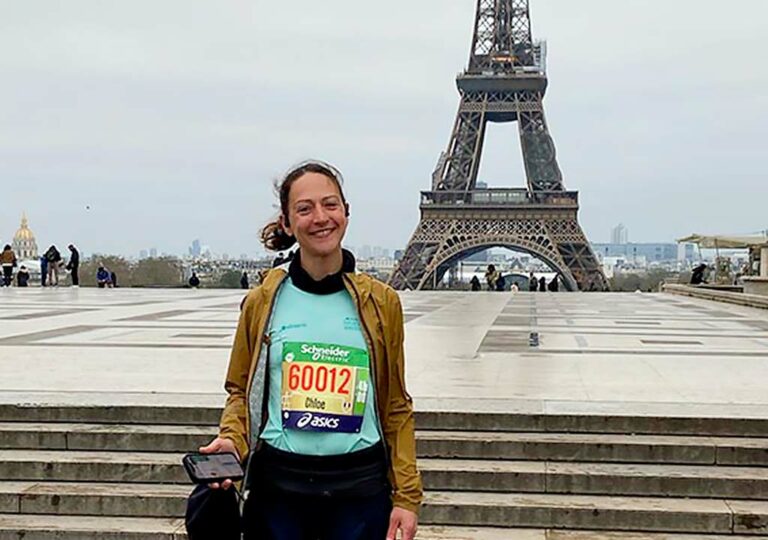 Chloé au marathon de paris 2023